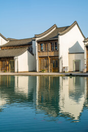 浙江杭州余杭梦想小镇江南风格建筑