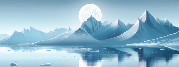 清新唯美雪山系列背景图片