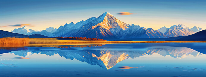 清新唯美雪山系列背景图片