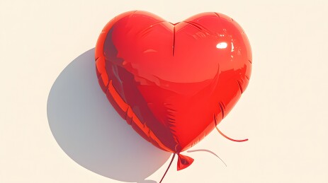 红色心形气球