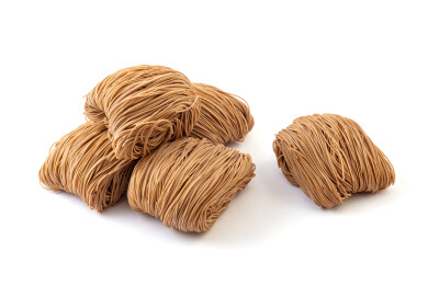 荞麦竹升面干面块特写