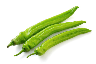 绿色大青椒食材白底图