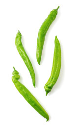 绿色大青椒食材白底图