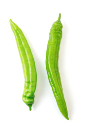 绿色大青椒食材白底图
