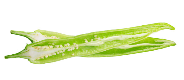 绿色大青椒食材白底图