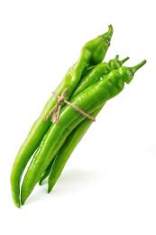 绿色大青椒食材白底图