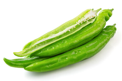 绿色大青椒食材白底图