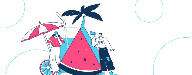 24节气大暑人物扁平矢量概念运营手绘插画