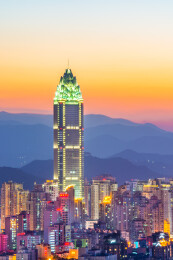 浙江温州世贸大厦夜景