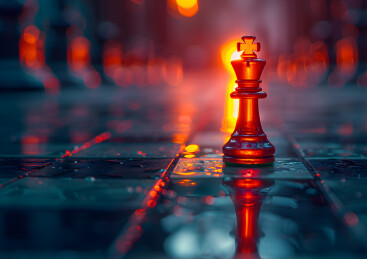 棋盘上的棋子特写