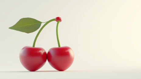 3D樱桃水果插图