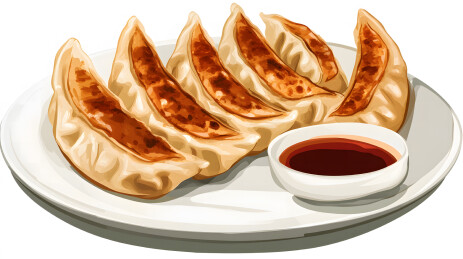 中国美食煎饺锅贴饺子