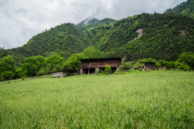 云南怒江州丙中洛雾里村乡村山谷自然风光