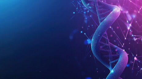 蓝色背景下的气泡特写镜头