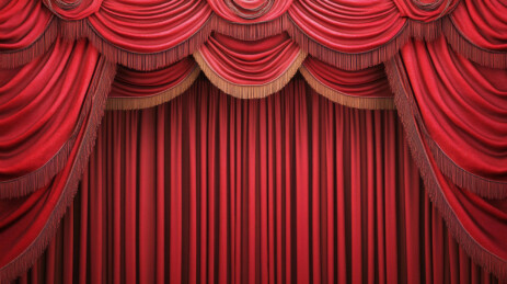 舞台剧院红色幕布背景