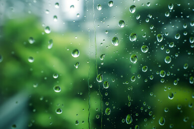 玻璃上洒满水珠背景