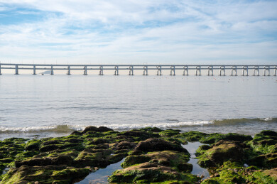 大连星海湾跨海大桥风光，大连海上风光