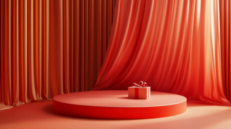 丝绸布景的电商产品展台背景