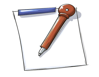 白色背景上的钢笔特写镜头