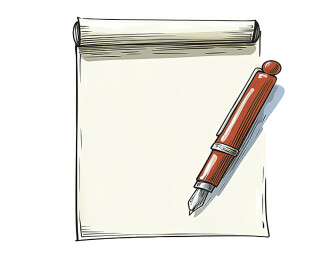 白色背景上的钢笔特写镜头