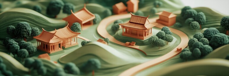 微缩景观纸上世界雕刻