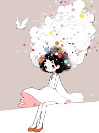 坐在鸟上的女孩