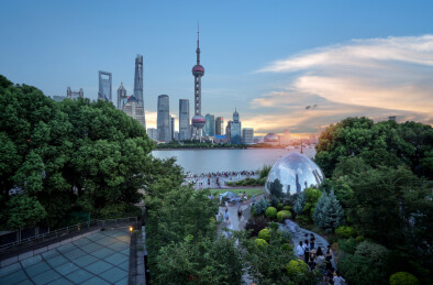 上海北外滩小巨蛋和陆家嘴建筑