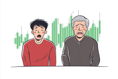 股票暴跌新老股民悲伤