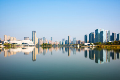浙江杭州钱塘区下沙金沙湖风景