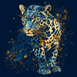 金钱豹猎豹T恤插画图案兽王头像