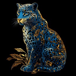 金钱豹猎豹T恤插画图案兽王头像