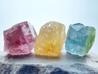 电气石碧玺矿物宝石原石特写素材