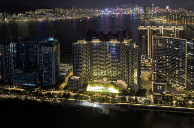 中国香港Miami Quay城市风光夜景