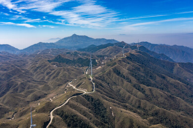 航拍湖南邵阳新宁崀山风光