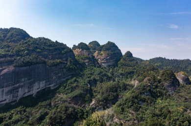 航拍湖南邵阳新宁崀山风光