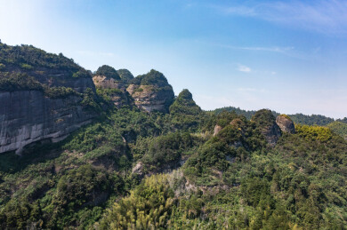 航拍湖南邵阳新宁崀山风光