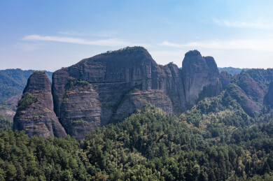 航拍湖南邵阳新宁崀山风光
