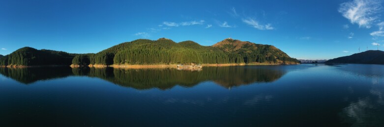 航拍广西桂林全州县全州天湖景观