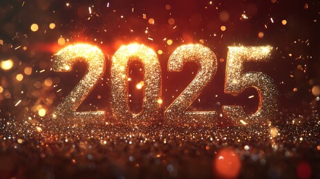 2025年元旦金色3D字体