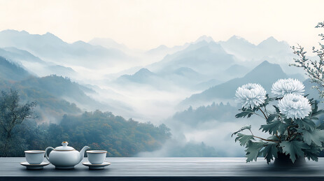 茶道中式背景