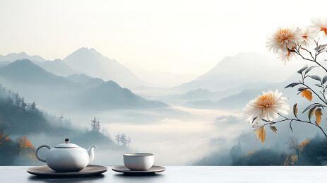 茶道中式背景