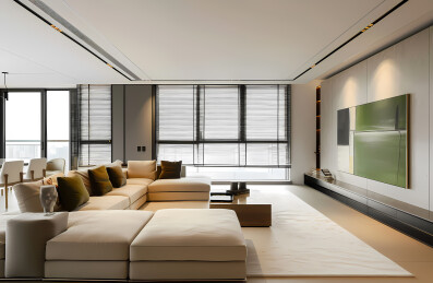 现代室内客厅样板间