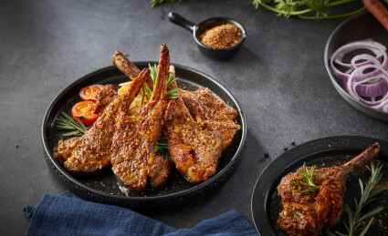 美食香辣烤羊排