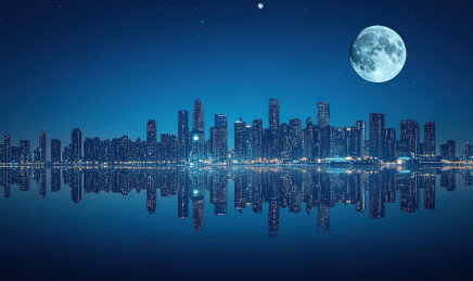 城市风光和大数据概念