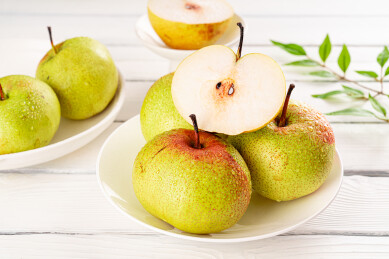 新鲜的延边苹果梨