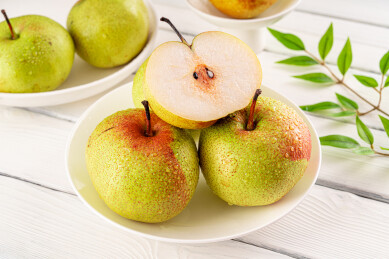 新鲜的延边苹果梨