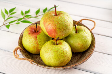 新鲜的延边苹果梨