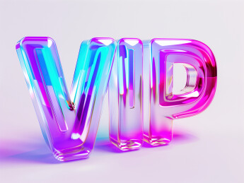 3D彩色玻璃 VIP字母