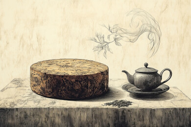 复古茶具与普洱茶.