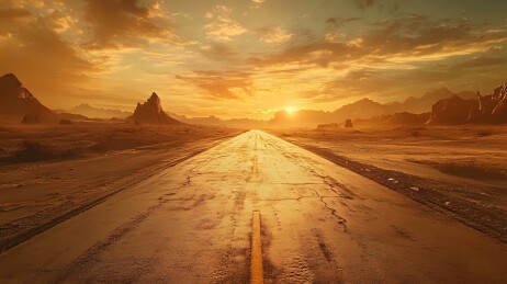 荒芜公路中的末世远景